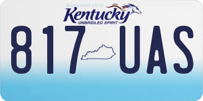 KY license plate 817UAS