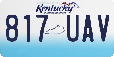 KY license plate 817UAV
