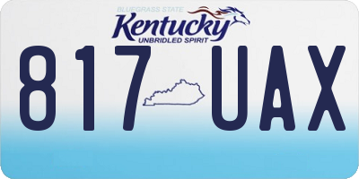 KY license plate 817UAX