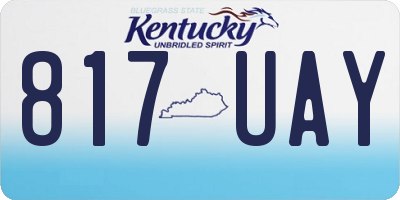 KY license plate 817UAY