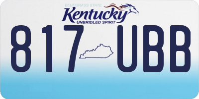 KY license plate 817UBB