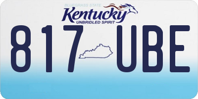 KY license plate 817UBE