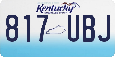 KY license plate 817UBJ