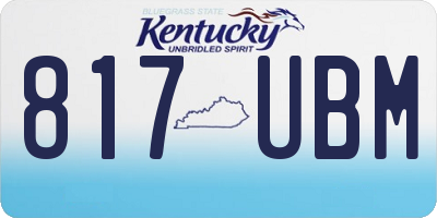 KY license plate 817UBM