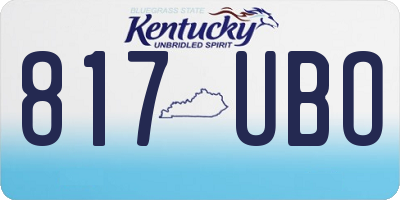KY license plate 817UBO