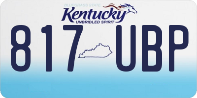 KY license plate 817UBP