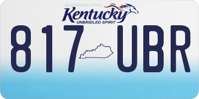 KY license plate 817UBR
