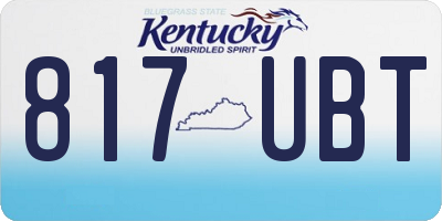 KY license plate 817UBT