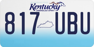 KY license plate 817UBU