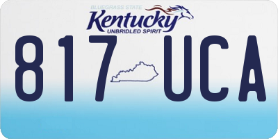 KY license plate 817UCA