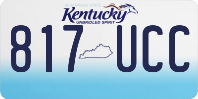 KY license plate 817UCC