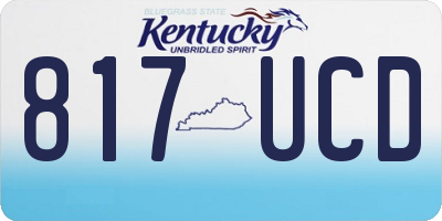 KY license plate 817UCD