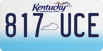 KY license plate 817UCE