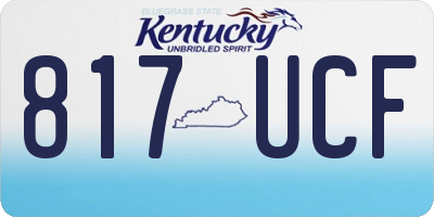 KY license plate 817UCF