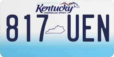KY license plate 817UEN