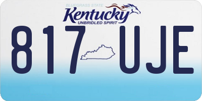 KY license plate 817UJE