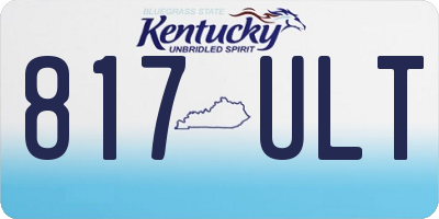 KY license plate 817ULT