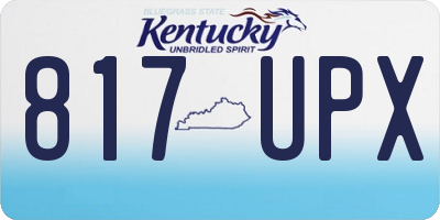 KY license plate 817UPX