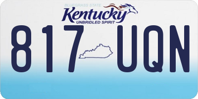 KY license plate 817UQN