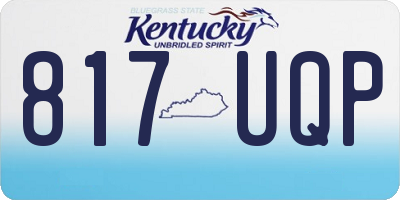 KY license plate 817UQP