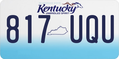 KY license plate 817UQU