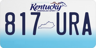 KY license plate 817URA