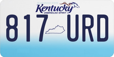 KY license plate 817URD