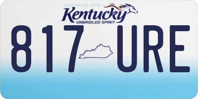KY license plate 817URE