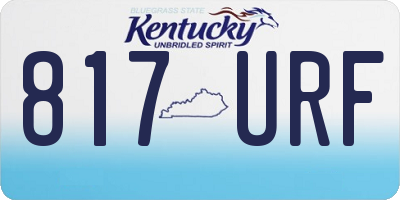 KY license plate 817URF
