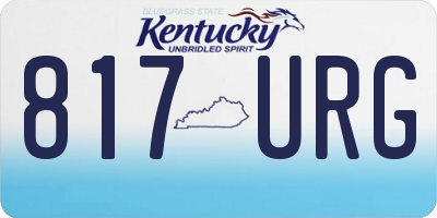 KY license plate 817URG