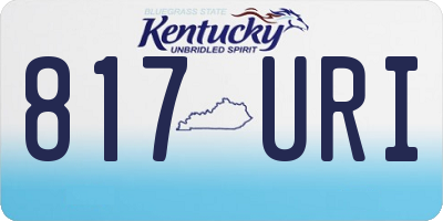 KY license plate 817URI