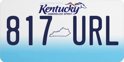 KY license plate 817URL