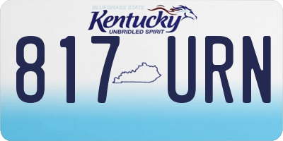 KY license plate 817URN