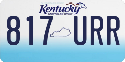 KY license plate 817URR