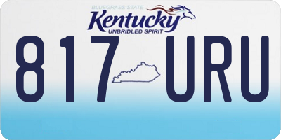 KY license plate 817URU