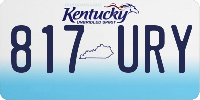 KY license plate 817URY