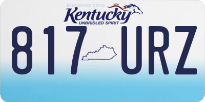 KY license plate 817URZ