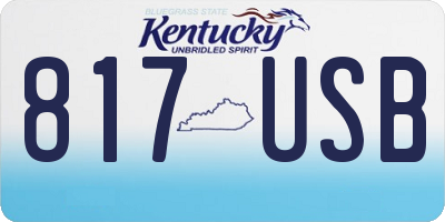 KY license plate 817USB
