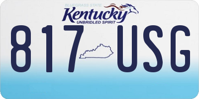 KY license plate 817USG