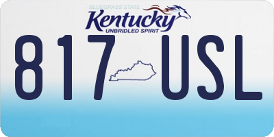 KY license plate 817USL
