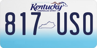 KY license plate 817USO