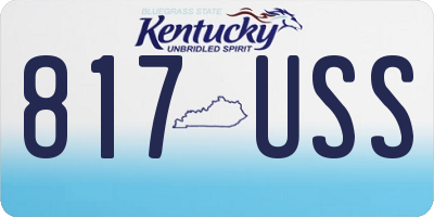 KY license plate 817USS