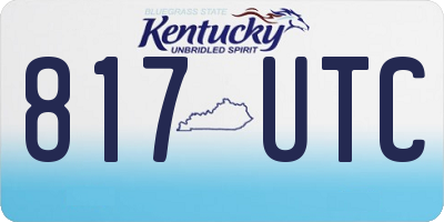 KY license plate 817UTC