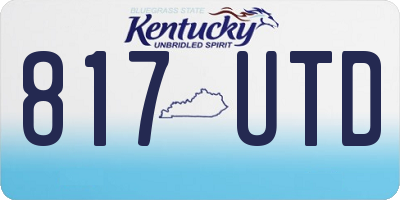 KY license plate 817UTD