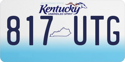 KY license plate 817UTG