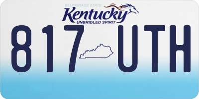 KY license plate 817UTH