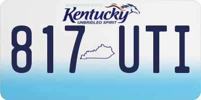KY license plate 817UTI