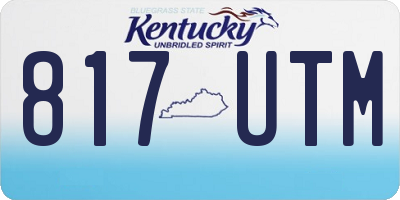 KY license plate 817UTM