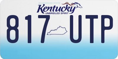 KY license plate 817UTP