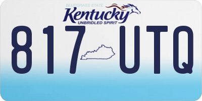 KY license plate 817UTQ